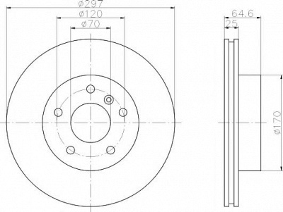 HELLA PAGID 8dd355106271 -  Тормозной диск